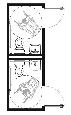 Plan-1A Pair: 1991 Standards with Out-Swinging Doors