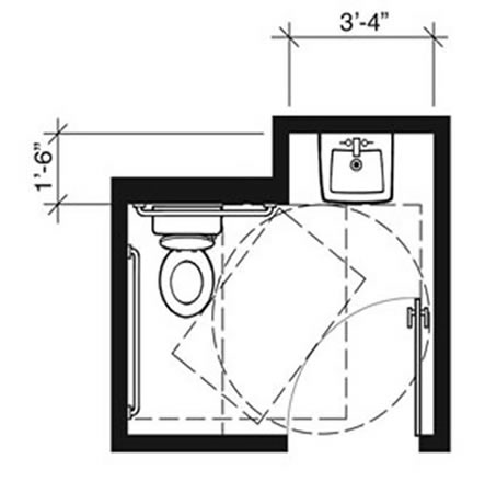 Plan-2C: 2010 Standards Minimum  with In-Swinging Door